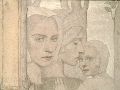 The Two Sisters by Frederick Cayley Robinson